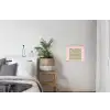 Chase greatness - Groen - Roze - Retro textielposter latten blank klein -woonkamer