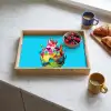 Drakenfruit - Blauw - Levendig Dienblad Rechthoek middel -sfeer2
