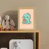 Dino - Boba - kawaii - Oranje Light Box met kabel klein -sfeer2_kind