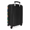 Retro disco wave bal patroon kleurrijk NBS - Handbagage koffer - Volwassenen Unisex middel -achterkant