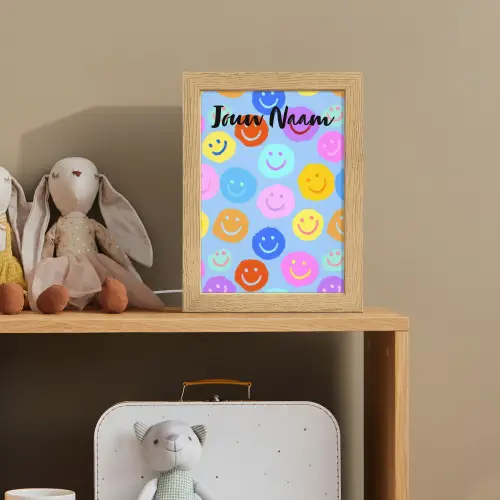 Smileys - Kleurrijk - Grappig Light Box met kabel (Kinderlampje) klein -sfeer2_kind