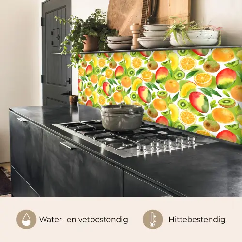 Kiwi - Sinasappel - Mango - Perzik keuken achterwand 2 middel 871 -usp_NL