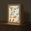 Bloesems - Wit - Mozaïek - Tak Light Box met kabel (Tafellamp) klein -z3d_website