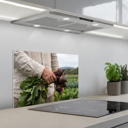 Bieten - Vers - Moestuin keuken achterwand spatscherm klein -3d_schuin