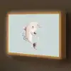 Dolfijn - Zeewier - Grijs Light Box met batterij (Wandlamp kind) middel -z3d_website