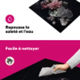 Bloemen - Vintage - Pastel - Zwart - Boeket Inductie beschermer vinyl 3mm middel -ysfeer6_website_FR