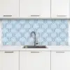 Palmboom - Modern - Blauw keuken achterwand 2 middel 871 -3d