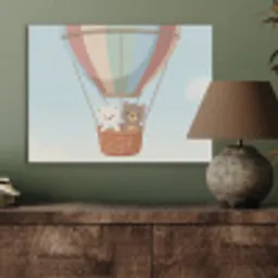 Luchtballon - Beren - Pastel PET vilt klein -sfeer2