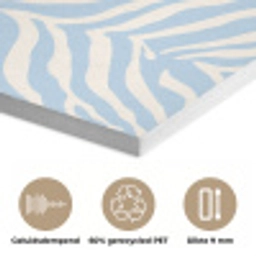 Zebra - Motief - Blauw - Wit PET vilt klein 837 -closeup_NL
