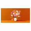 Vaas - Bloemen - Oranje Muismat XXL klein -3d_leeg