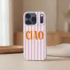 Ciao - Quote - Pastel - Strepen Telefoonhoesje iPhone 17 Pro klein -sfeer2