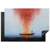 Wolk - Confetti - Boot - Wateroppervlakte Inductie beschermer vinyl 3mm klein -3d