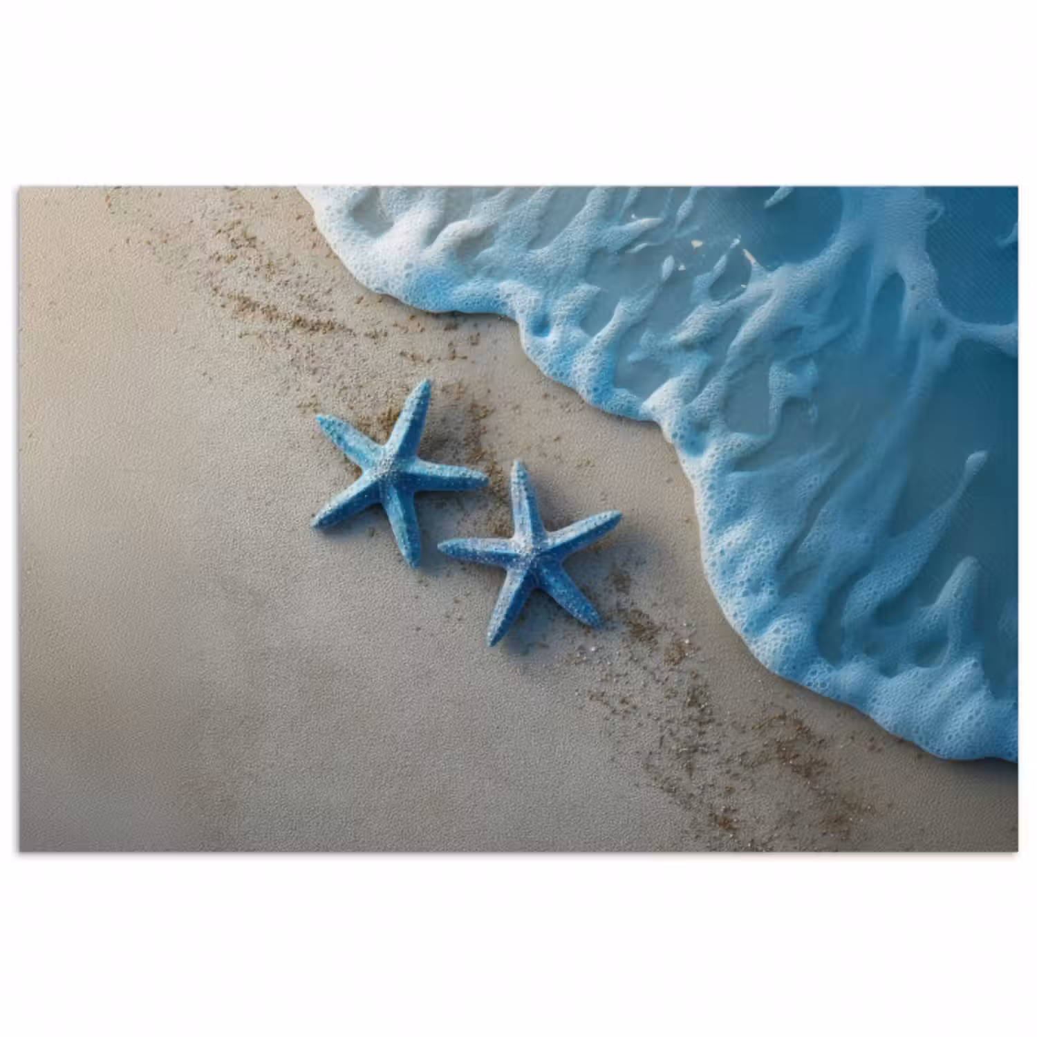 Poster - Seestern - Sand - Meer - Blau