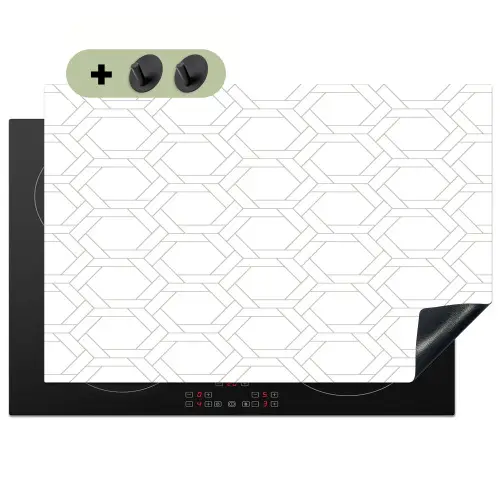 Grafisch - Patroon - Modern Inductie beschemer met haakjes klein 777 -3d