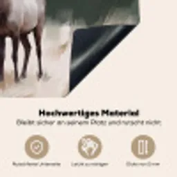 Edelhert - Gewei - Schildering - Rustiek Inductie beschemer met haakjes klein -ky-onderkant-de