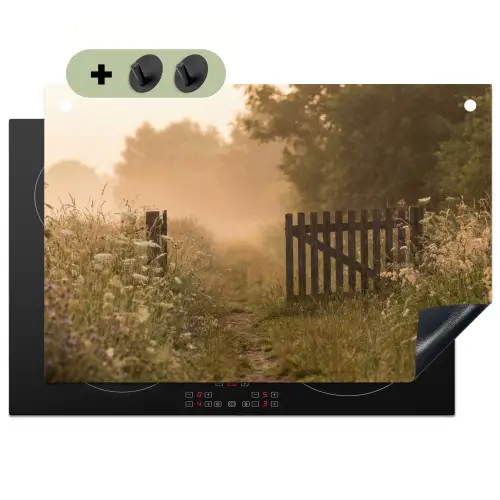 Hek - Natuur - Mist - Veld Inductie beschemer met haakjes klein -3d