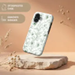 Bloemen - Getekend - Groen Toughcase MagSafe Apple iPhone 17 klein 1017 -USP_RandenV_DE