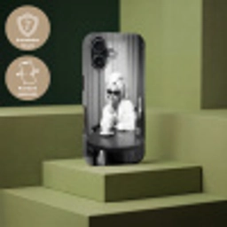 Vrouw - Bubbels - Zwart - Wit Toughcase MagSafe Apple iPhone 17 klein -USP_PrintM_DE