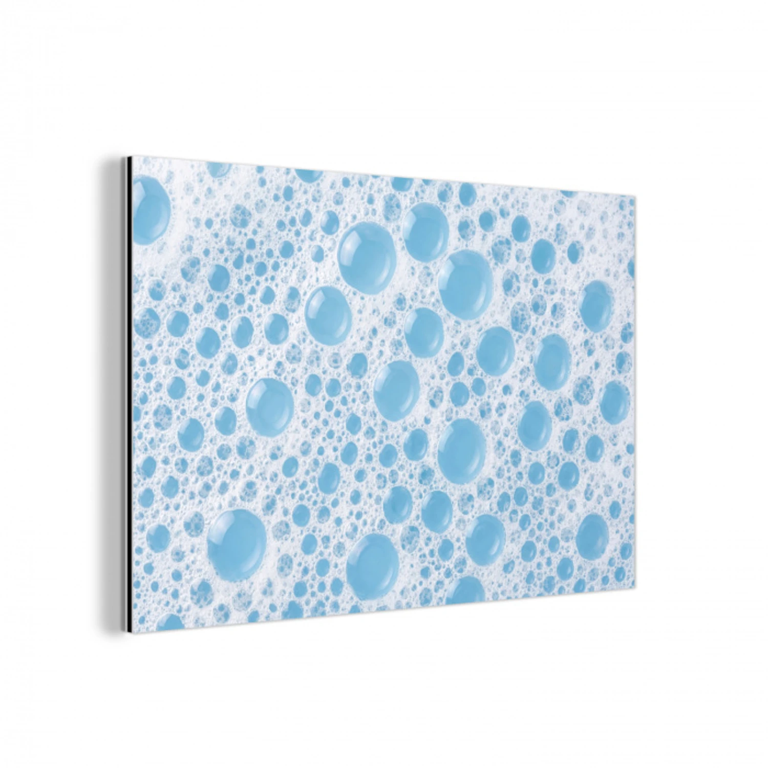 Schuim - Bubbels - Blauw aluminium wit klein -3d
