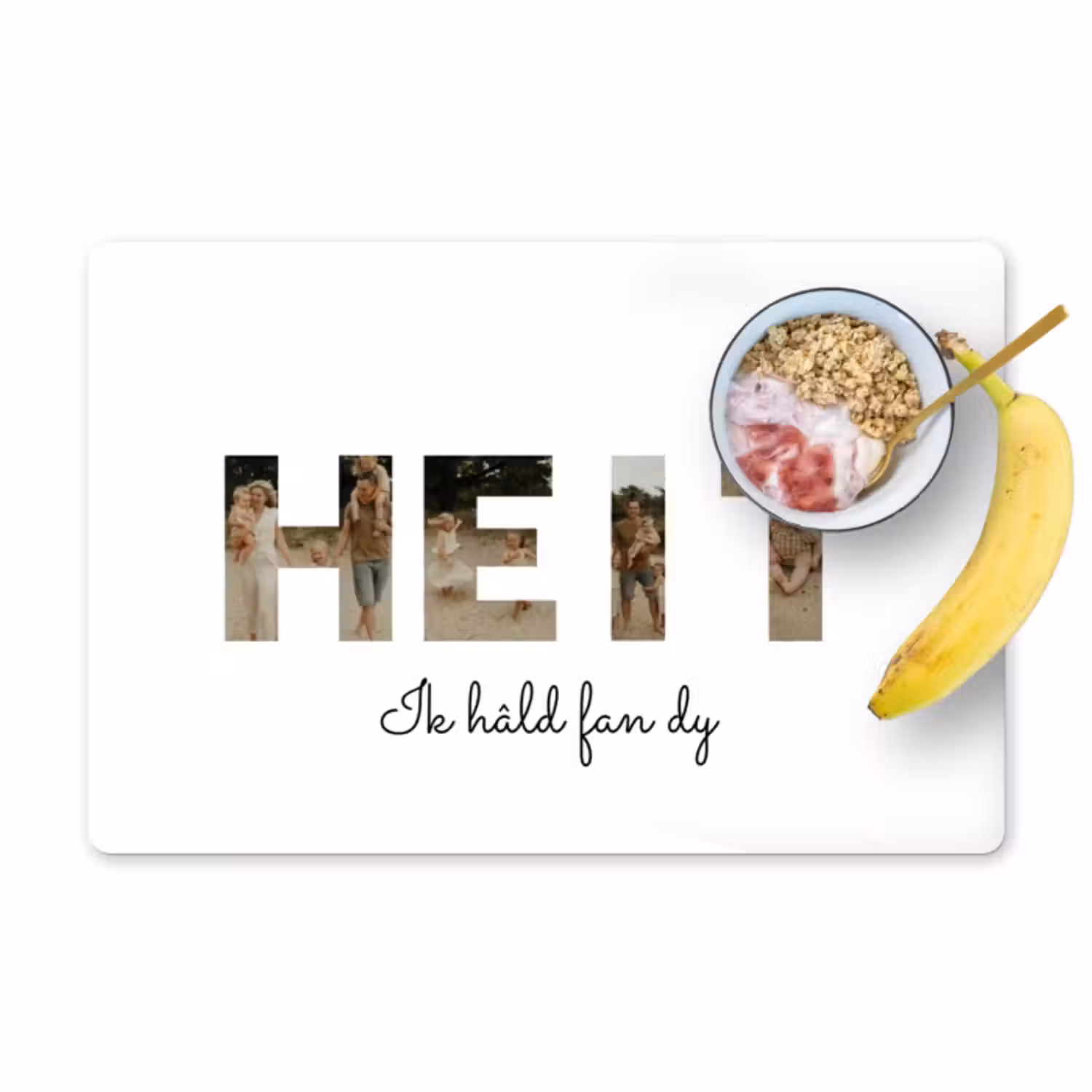 Gepersonaliseerde placemat - 6 stuks -  Heit - Lettercollage