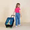 Raket - Planeet - Sterren - Veelkleurig Kinderkoffer - Zwart klein -sfeer1