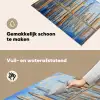 Skyline - Wolkenkrabbers - Water - Blauw Inductie beschemer met haakjes klein -ky-schoon-nl