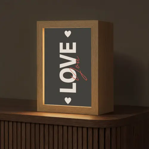 Love - Rood - Valentijn Light Box met kabel (Tafellamp) klein -z3d_website