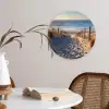 Strand - Zee - Nederland - Duinen - Zon Wandcirkel kunststof plaat 5mm dik klein -sfeer4