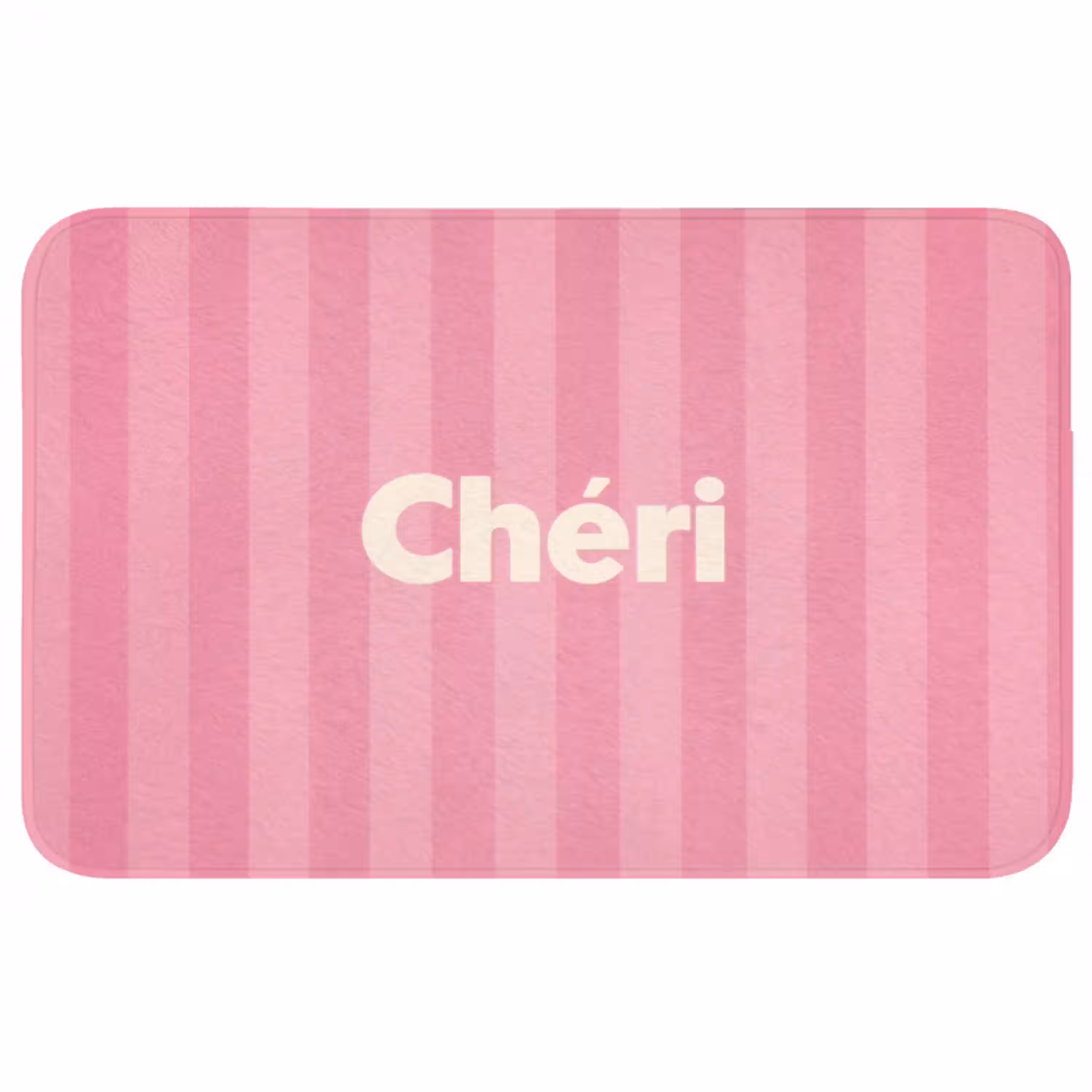 Gestreept - Roze - Chéri WCmat middel -3d