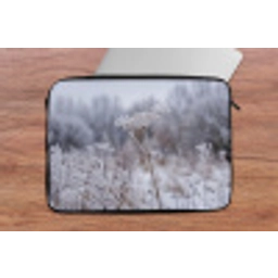 Schermbloem - Rijp - Kristallen - Winter - Delicaat laptophoes neopreen klein -tafel
