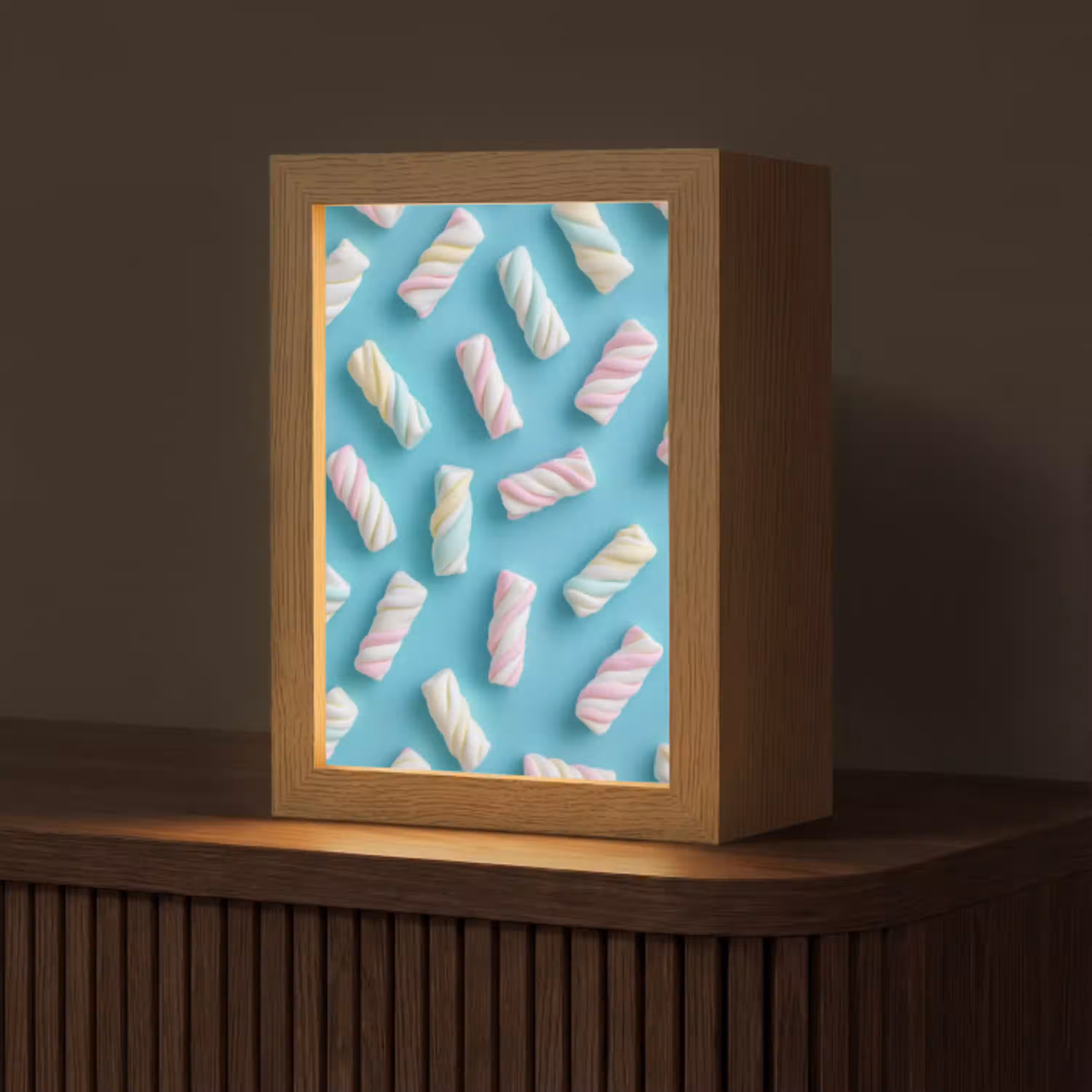 Spekjes - Pastel - Snoep - Blauw Light Box met kabel (Tafellamp) klein -z3d_website