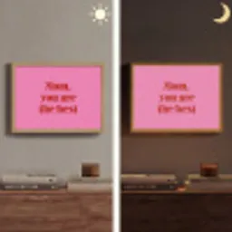 Moeder - Boodschap -Roze Light Box met batterij (Wandlamp) middel -sfeer3