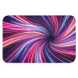 Abstract - Swirl - Futuristic - Neon Badmat klein -3d