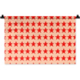 Patroon - Sterren - Rood Wandkleed katoen klein 269 -zz3d