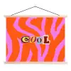Zebraprint - Grafisch - COOL - Oranje textielposter latten blank klein -3d