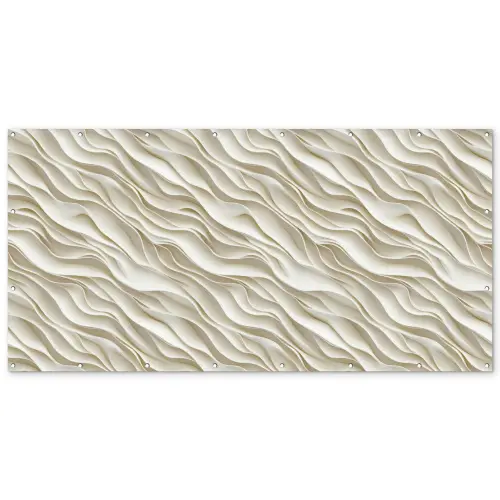 Golven - Wit - Minimalistisch Balkonbeschermer Duitsland klein 596 -zz_3d