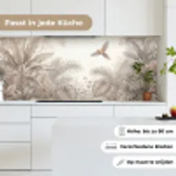 Papagaai - Jungle - Tropisch keuken achterwand 2 middel -sfeer4_DE