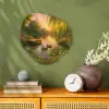 Eenden - Vijver - Bloemen Wandcirkel Organisch Forex 3mm klein -sfeer2
