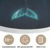 Walvis - Water - Zonnestralen - Blauw Akoestische PET Vilt - Rond klein -closeup_NL