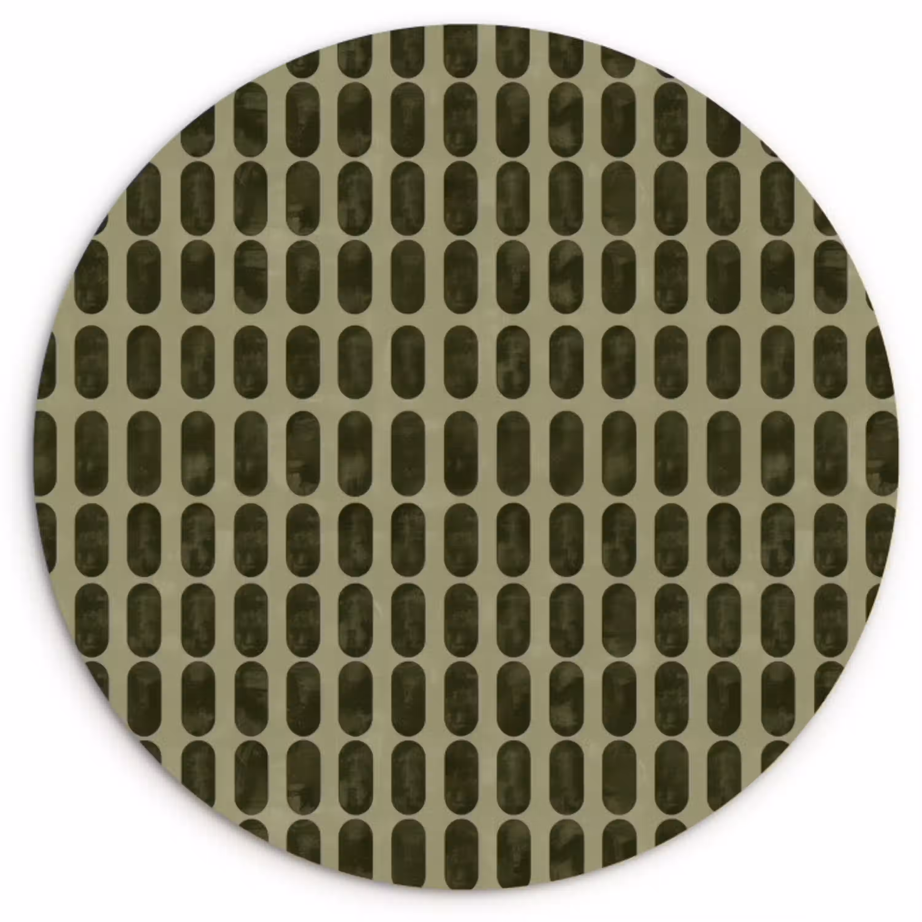 Ritmisch - Effect - Groen Wandcirkel kunststof plaat 5mm dik klein 188 -3d