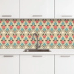 Barok - Retro - Kleurrijk keuken achterwand 2 middel 871 -3d