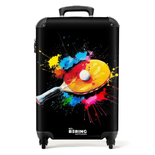 Tafeltennis met felle kleuren NBS - Handbagage koffer - Unisex middel -productfoto_recht