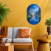 Stad Kuala Lumpur - Skyline - Wolkenkrabbers - Water Wandcirkel Ovaal Forex klein -sfeer4