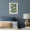 Groen - Vogel  - Bloemen poster papier klein -sfeer2
