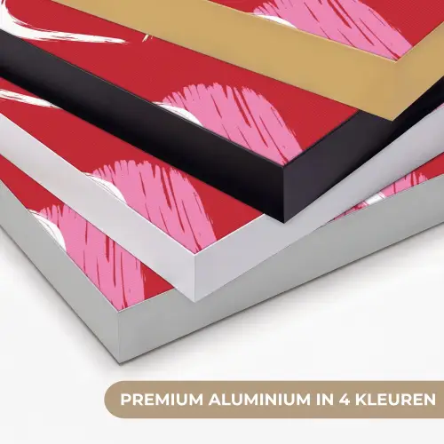 Patroon - Hartjes - Roze - Valentijn Textielframe zwart klein -USP_kleurenNL