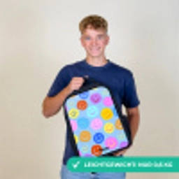 Vrolijk patroon van smileys Rugzak - Zwart middel -sfeer7_DE