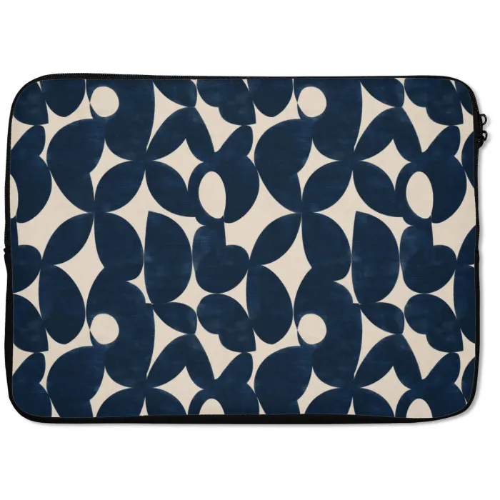 Modern - Geometrisch - Blauw laptophoes neopreen klein 279 -zkaufland3dotto
