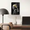 Meisje met de parel - Johannes Vermeer - Goud plexiglas 5mm klein -sfeer6