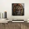 Leeuw - Dieren - Portret - Zwart - Luxe plexiglas 5mm klein -sfeer1