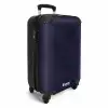 Lederen look marine blauw NBS - Handbagage koffer - Volwassenen Unisex middel -productfoto_3d